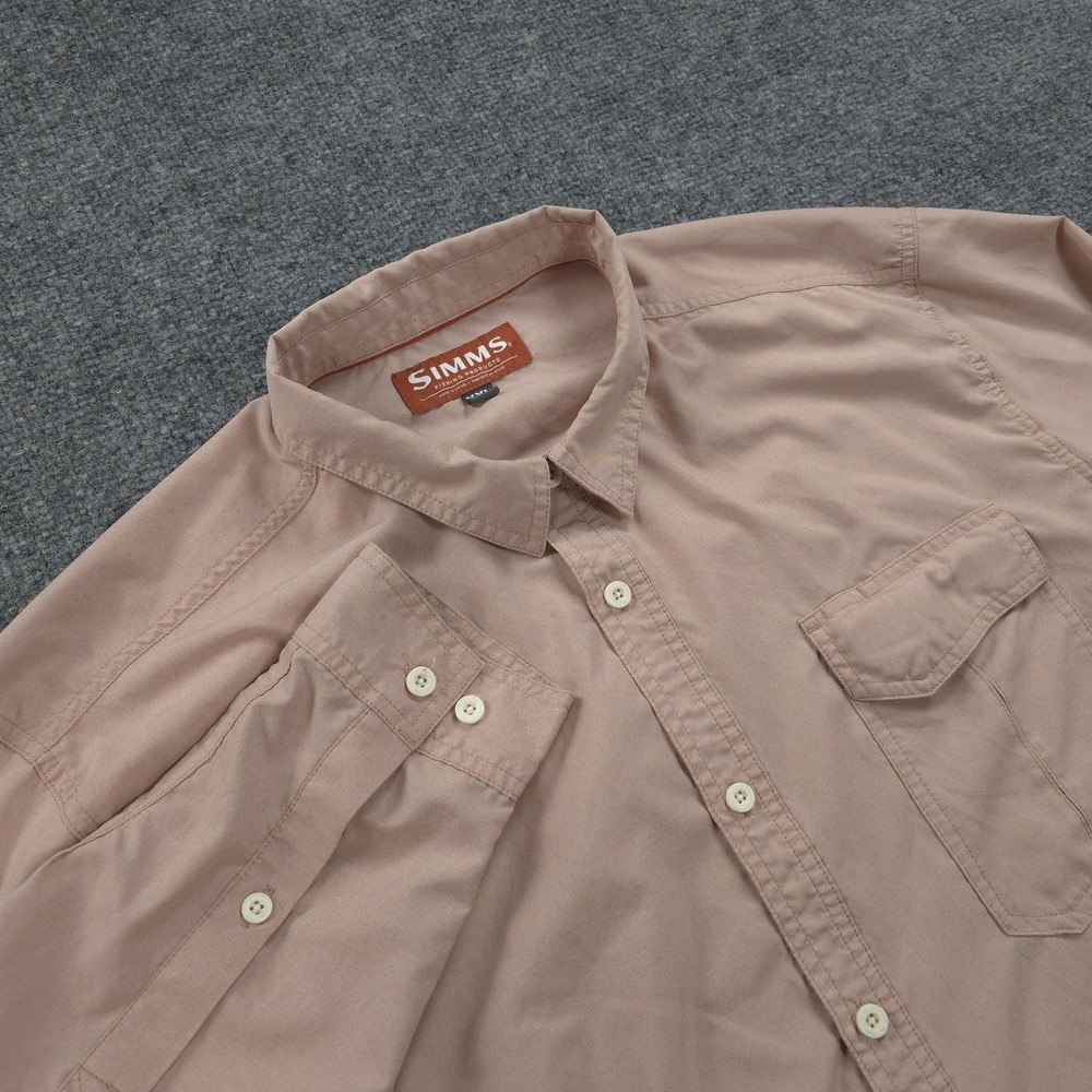 Simms Shirt Mens 2XL Pink M.T.H. Guide Lightweight Performance Fishing Outdoors‎